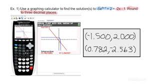 Using A Graphing Calculator To Solve An