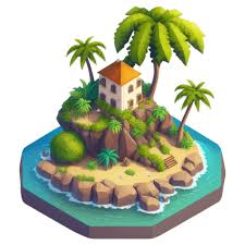 House Palm Rock Island Icon Holiday