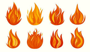 Cartoon Fire Vector Art Icons And