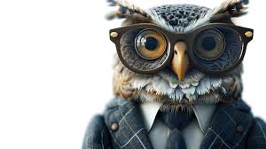 3d Flat Icon Of Wise Owl In Business