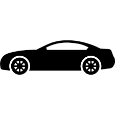 Black Color Sports Car Logo Car Icon