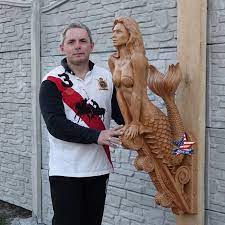 Figurehead Mermaid Wood Carved