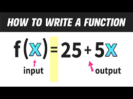 How To Write An Algebra Function F X