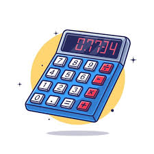 Calculator Floating Cartoon Vector Icon