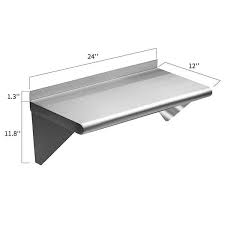 Tileon Stainless Steel Shelf 12 In X