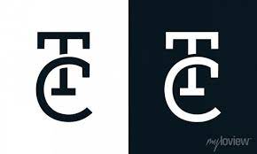 Minimalist Line Art Letter Tc Logo