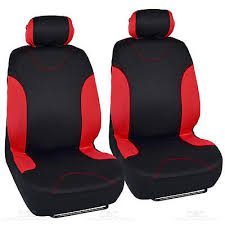 Black And Red Cloth Car Seat Covers