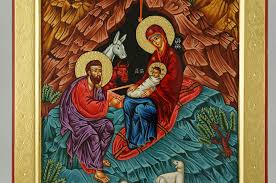 Nativity Of Christ Icon Polished Gold
