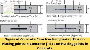 types of concrete construction joints