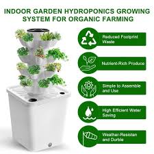 Standard Hydroponic Tower 20 Hole 4 Tier Kit Indoor Hydroponic Garden Vertical Hydroponic Garden