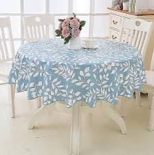Round Vinyl Lace Tablecloth Waterproof