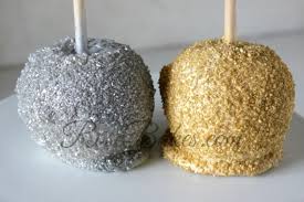 Silver Gold Shimmery Candy Apples