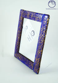 Dorao Blue Murano Glass Picture Frame