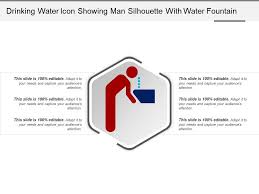 Drinking Water Icon Showing Man