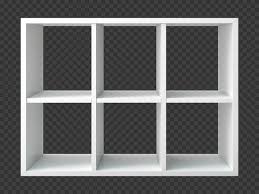 Premium Psd White Cube Shelf Isolated