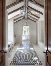 shiplap vaulted bathroom ceiling with