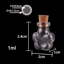 Mini Glass Bottle 1ml Transpa Plum