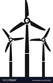 Windmill Icon Simple Style Royalty Free
