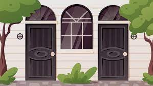 House Front Door Vector Art Icons And
