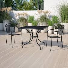 Flash Furniture 35 5sq Black Patio