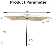 Push On Tilt Patio Market Umbrella