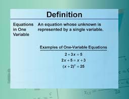 Definition 11 Equation Concepts