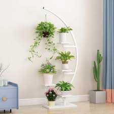 5 Tier Metal Plant Stand Curved Metal