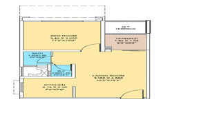 1 Bhk 1t 381 Sqft Carpet Sqft Apartment