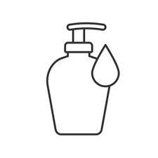 Liquid Soap Bottle Linear Icon Shampoo