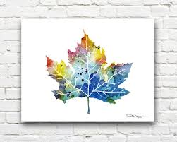 Maple Leaf Art Print Abstract