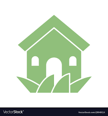 House And Garden Icon Silhouette Style