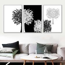 3 Piece Modern Black And White Wall Art