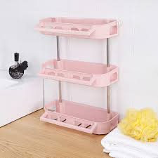 3 Tier Plastic Adhesive Bathroom