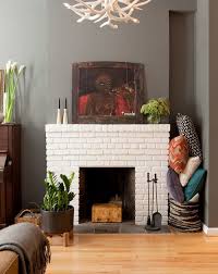White Brick Fireplace Fireplace Design