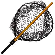 Basket Fishing Landing Retractable Net Aluminum Pole Flat Large Fish Rubber