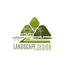 Green Trees Garden Vector Landscape