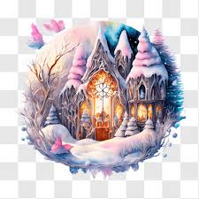 Winter Wonderland Snow Covered Castle