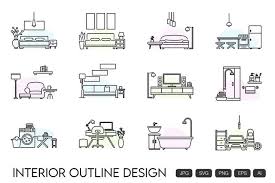 Room Interior Outline Icon Svg Jpg Png