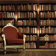 3d Bookcase Design Wallpaper For Walls