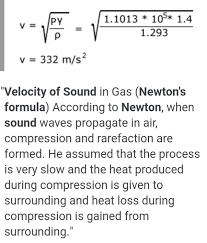 Sound By Newton Formula Brainly