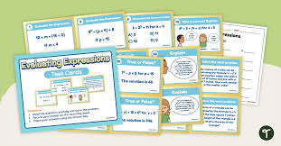 Evaluating Expressions Task Cards