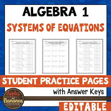 Systems Of Equations Editable Student