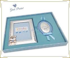 Welcome New Baby Boy Silver Gift Set
