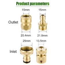 2pcs Set Copper Brass Faucet Nipple