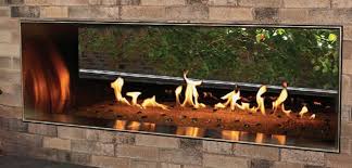 Outdoor Linear See Through Fireplace