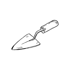 Hand Drawn Trowel Doodle Icon Hand