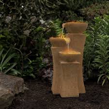 Outdoor Fountain With Led Lights 3