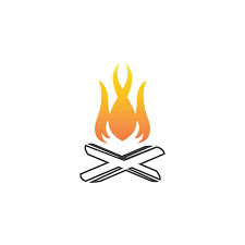 Vintage Hipster Bonfire Logo Vector