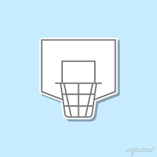 Basketball Net Sticker Icon Simple