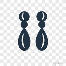 Earrings Vector Icon Isolated On